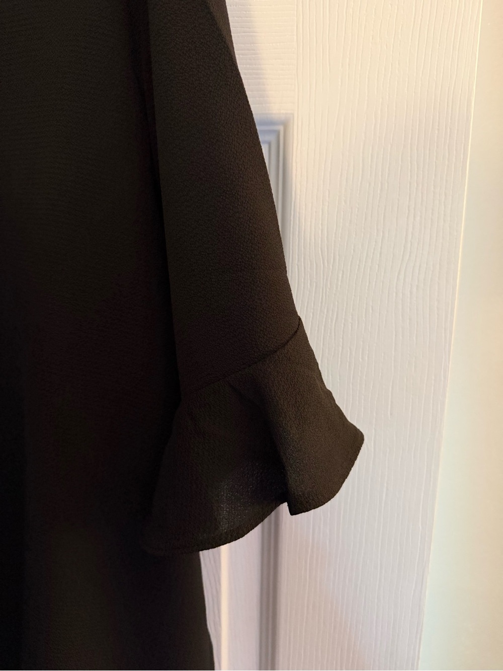 CeCe Black Ruffle-Sleeve Blouse - Picture 3 of 5